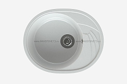 MAXSTONE Мойка глянцевая MS-8 (белый металлик) 570*460*200